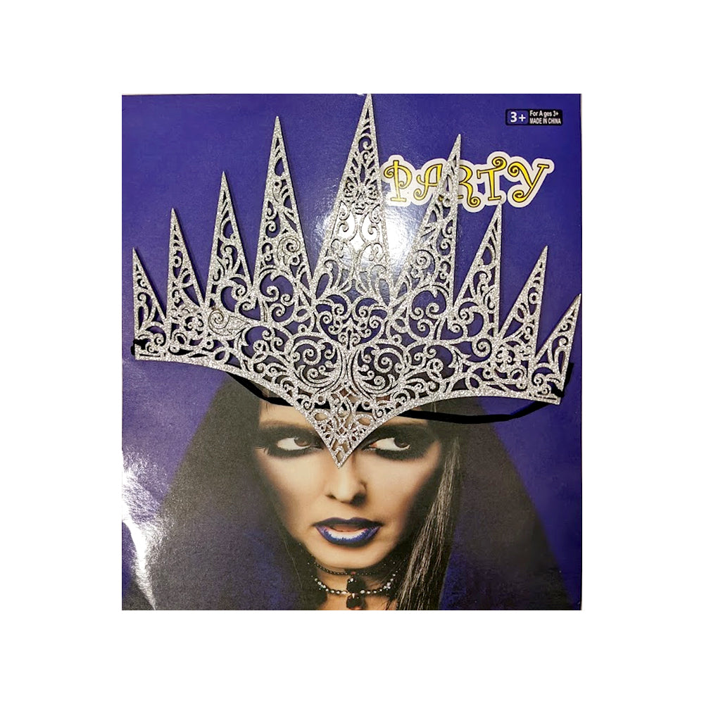 Silver Glitter Evil Queen Headband