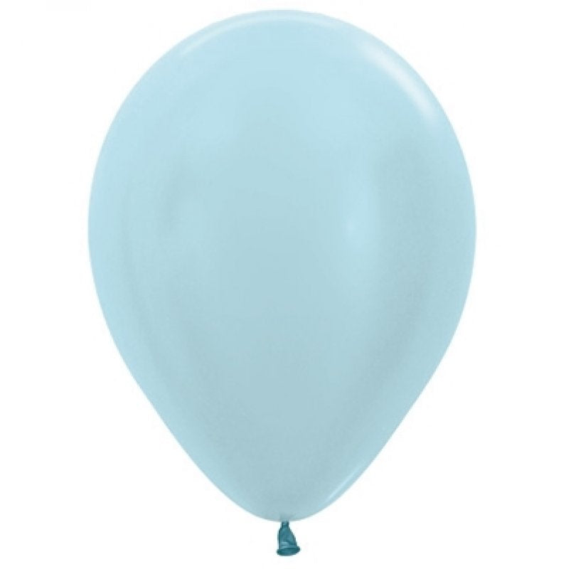 Satin Pearl Blue Latex Balloon