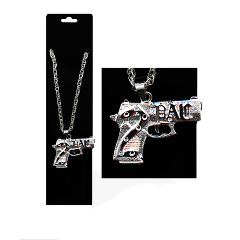 Silver Gun Necklace