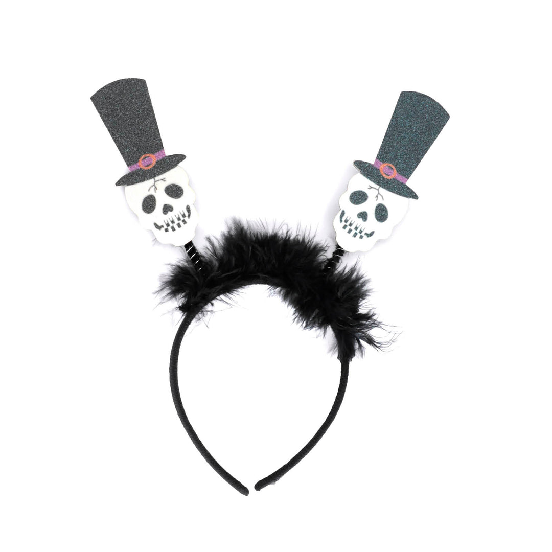 Skull with Top Hat Headband