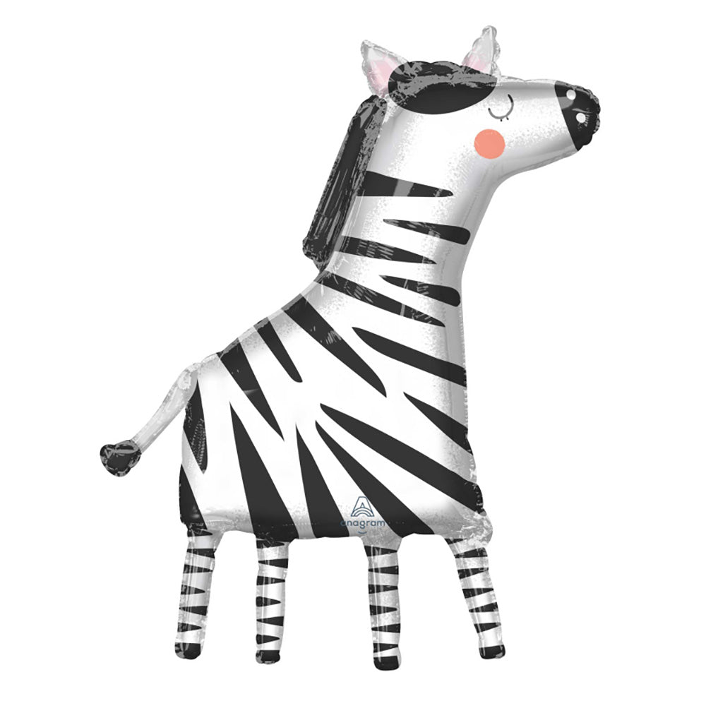 Supershape Get Wild Zebra Foil Balloon