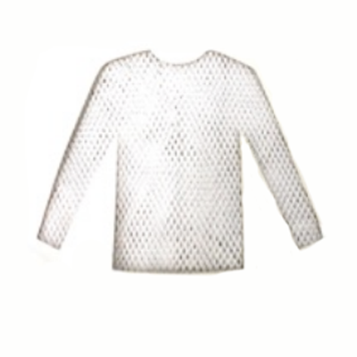 Long Sleeve Fishnet Top White