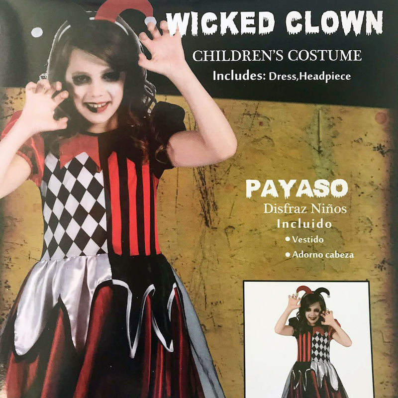 Wicked Clown Kids Costume