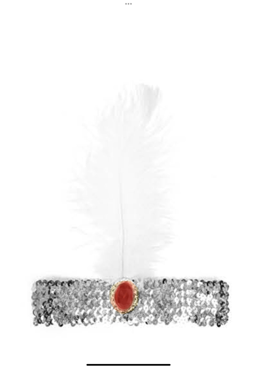 Sequin Flapper Headband - Silver