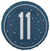 Happy 11th Blue Balloon