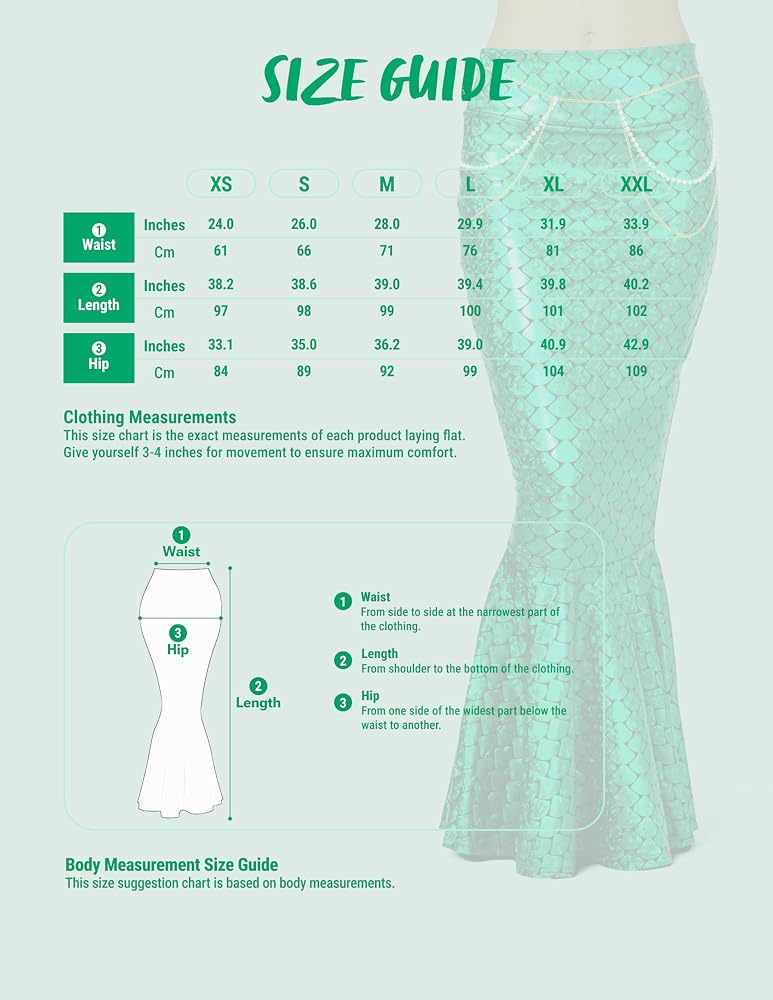 Adult Mermaid Costume Skirt