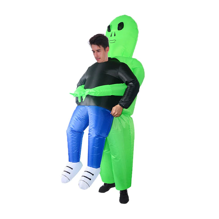 Inflatable Adult Abduction Green Alien Costume