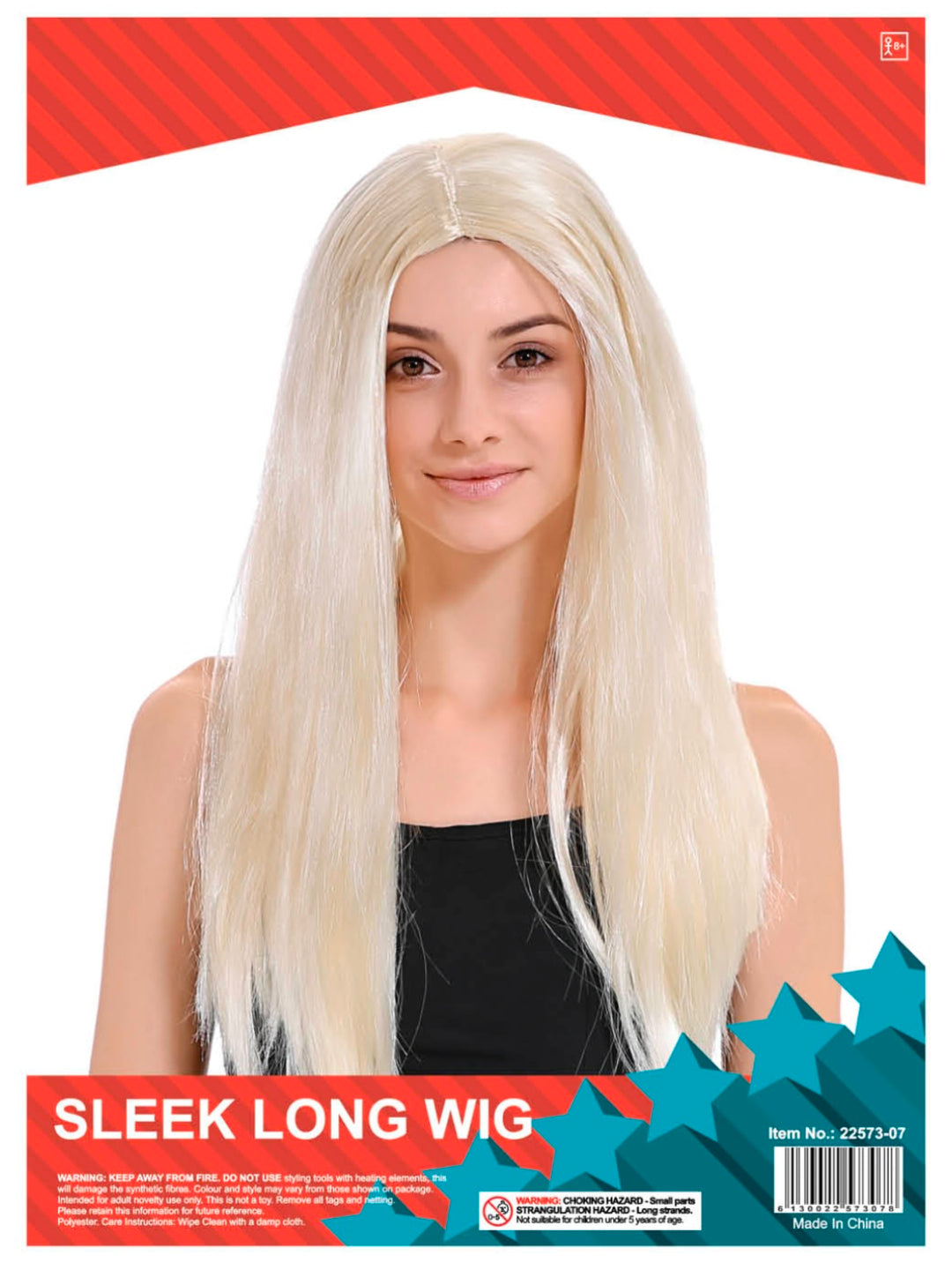 Sleek Long Blonde Wig