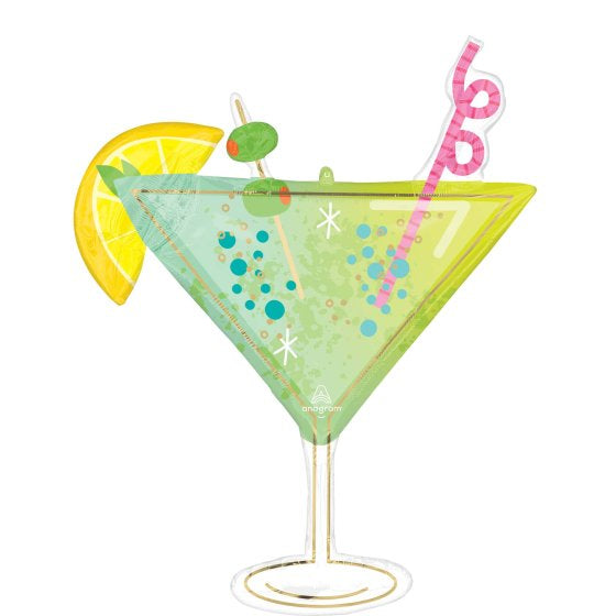 Happy Birthday Cocktail Martini  Balloon