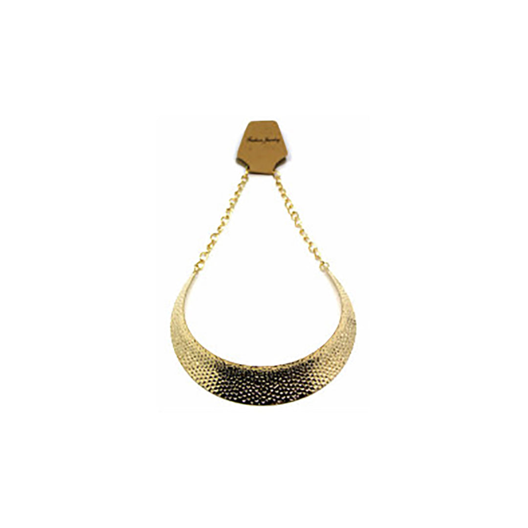 Chunky Metal Necklace, Gold