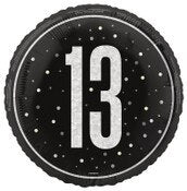 Black 13th Foil Balloon