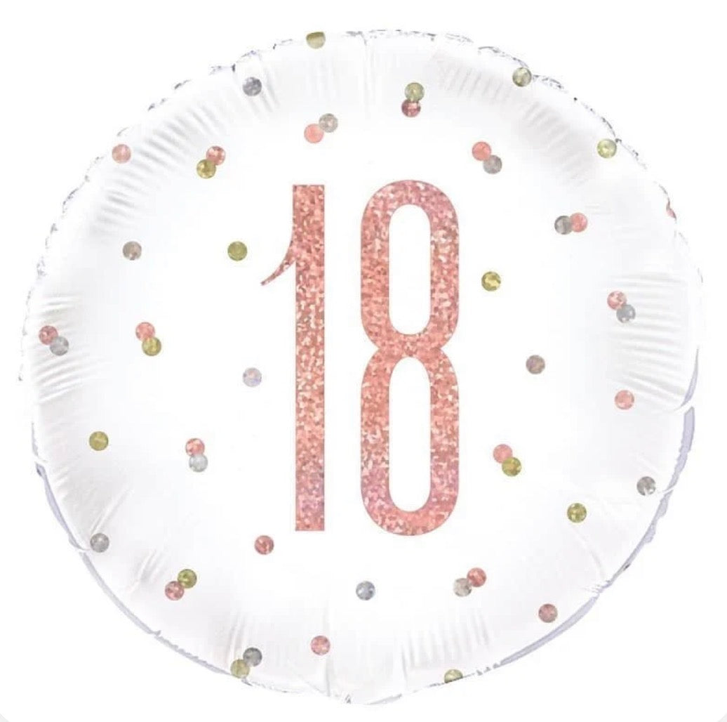 Rose Gold 18 Foil Balloon