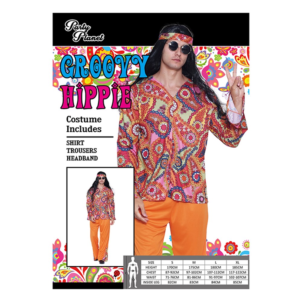 1960's Groovy Hippie Mens Costume