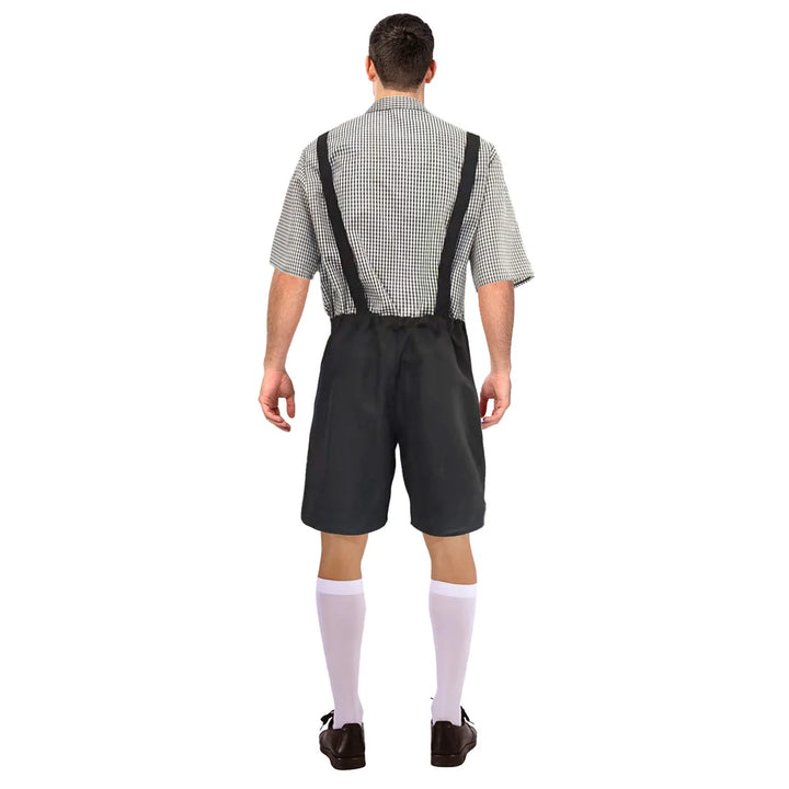 Adult Beer Man Costume (Black Checkered)