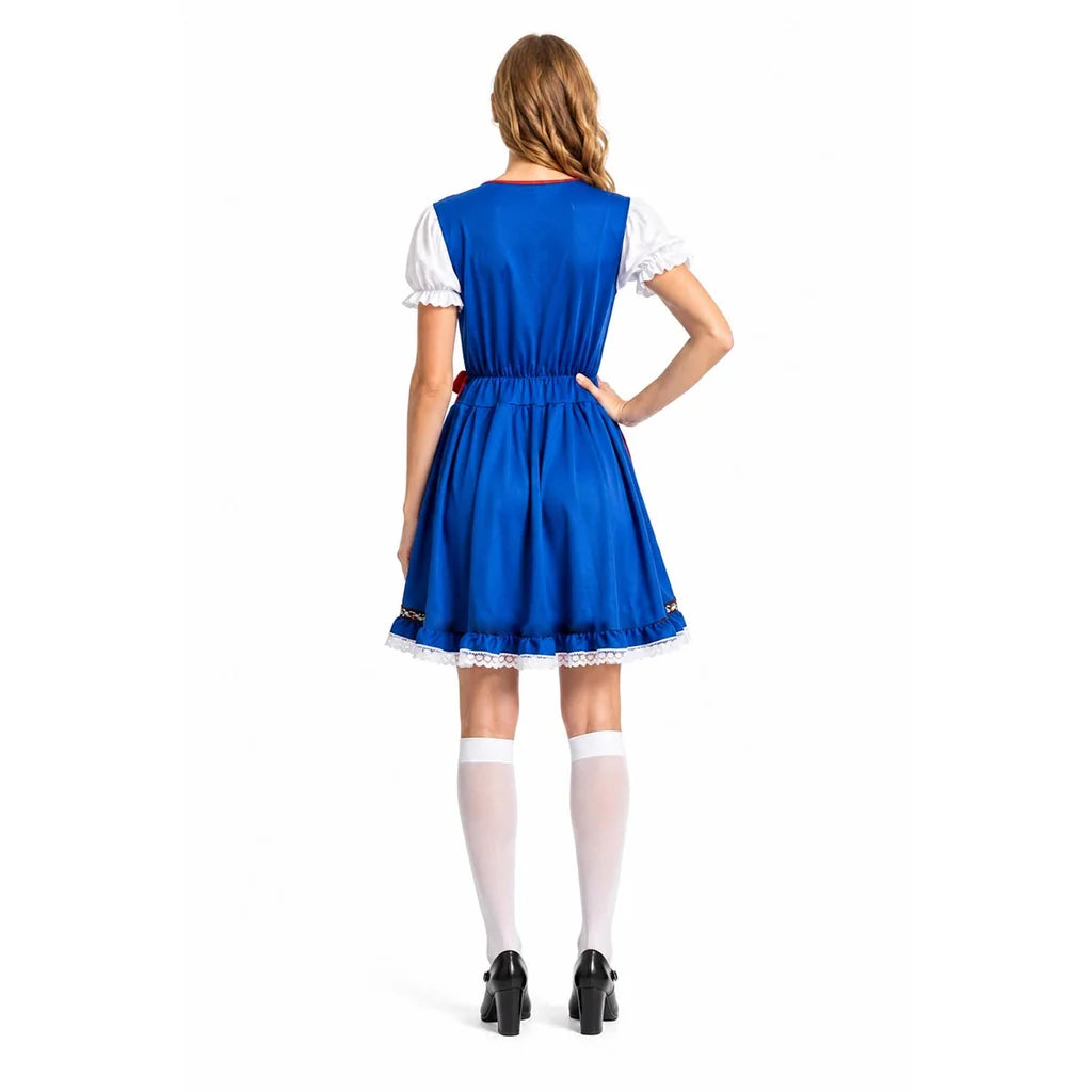 Adult Beer Girl Blue Red costume