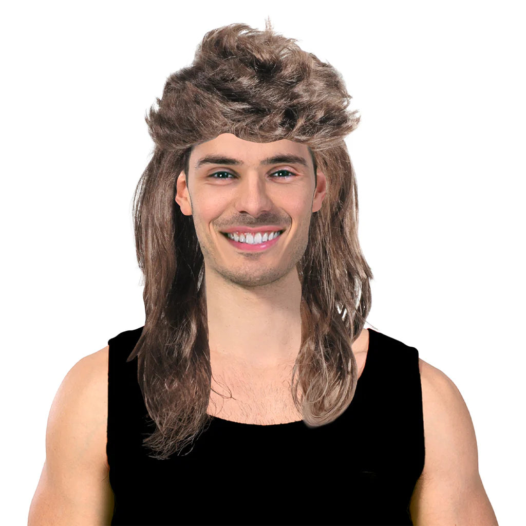 Brown Mullet Wig