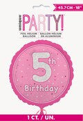 Happy 5th Birthday Foil Balloon