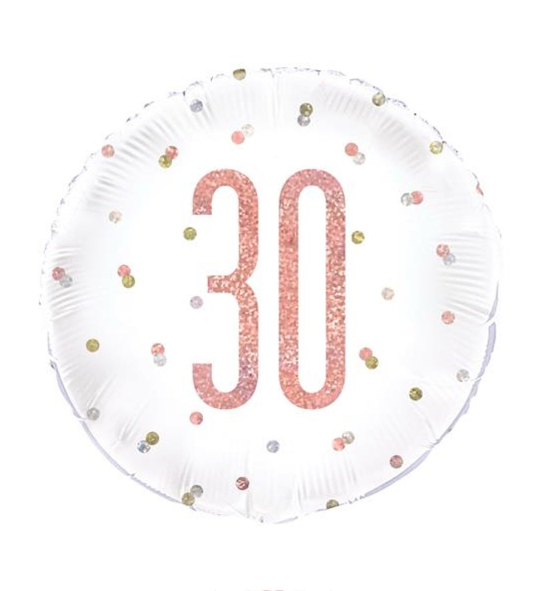 Rose Gold 30th Foil Prismatic Balloon