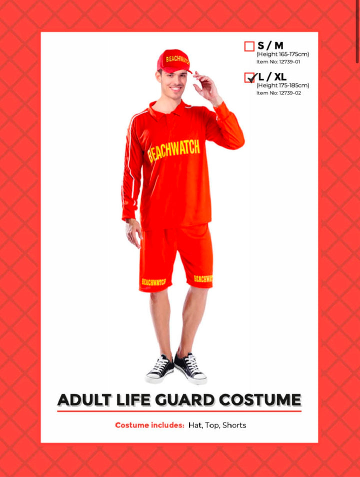 Adult Life Guard Costume