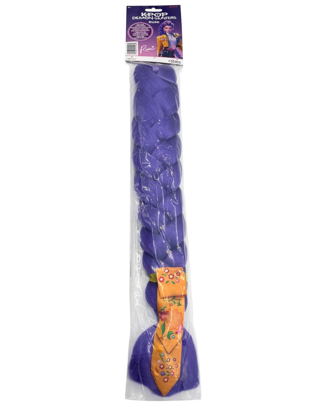 K-POP DEMON HUNTERS RUMI DELUXE CLIP ON HAIR BRAID (65cm)- CHILD