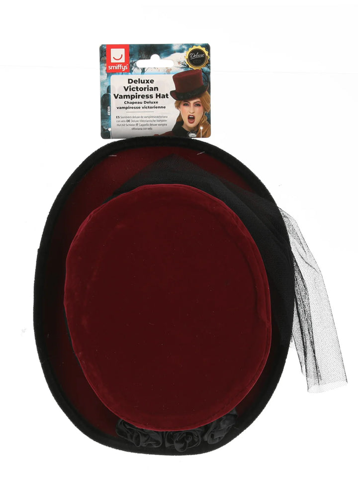 Victorian Vampires Burgundy Top Hat