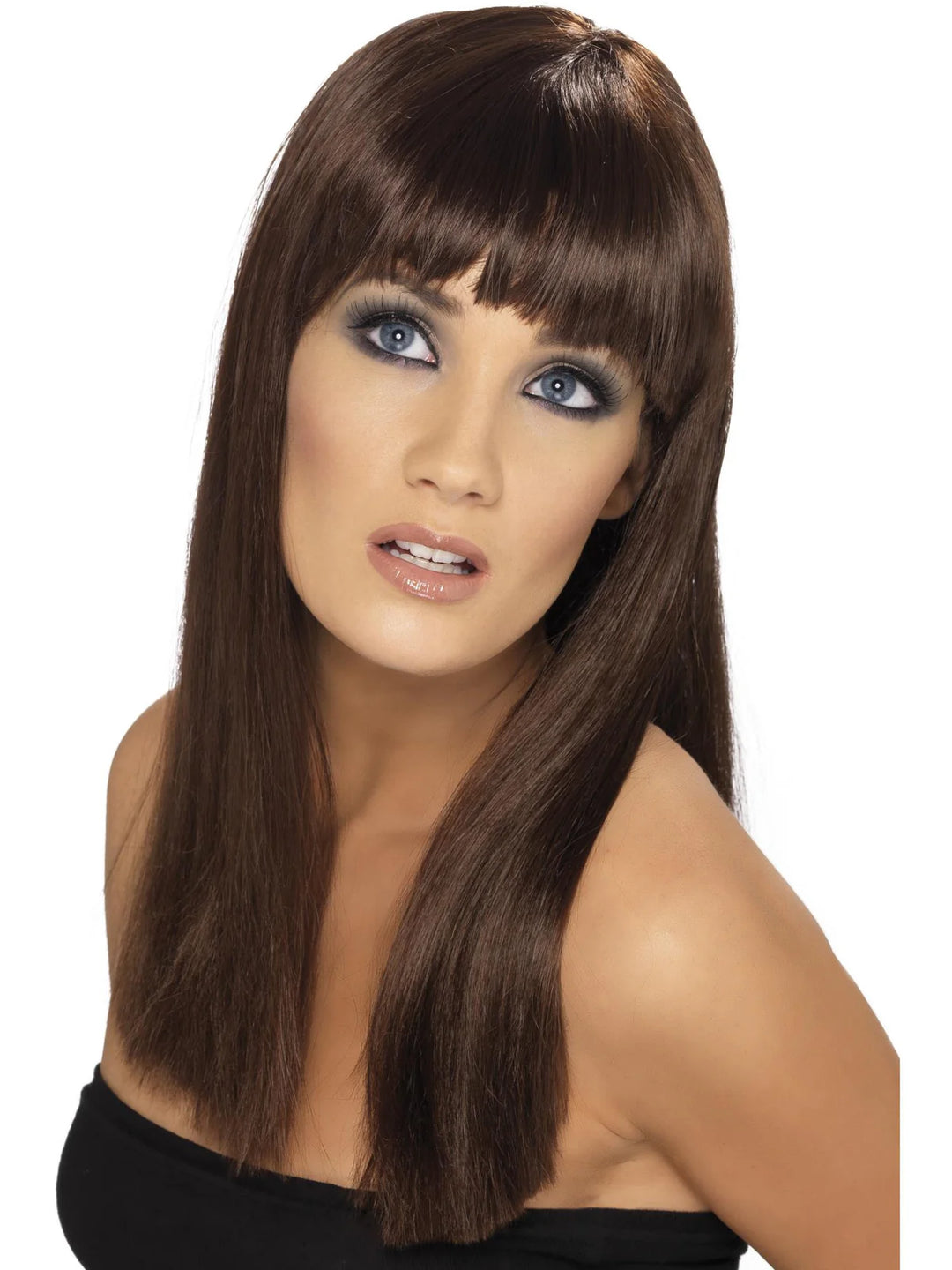 Brown Long Straight Glamourama Wig