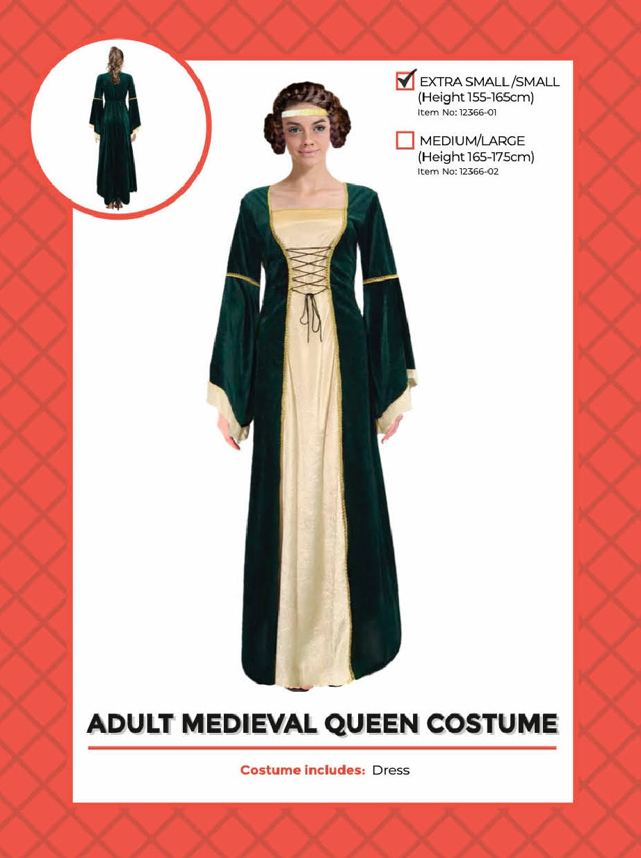 Adult Medieval Queen Costume