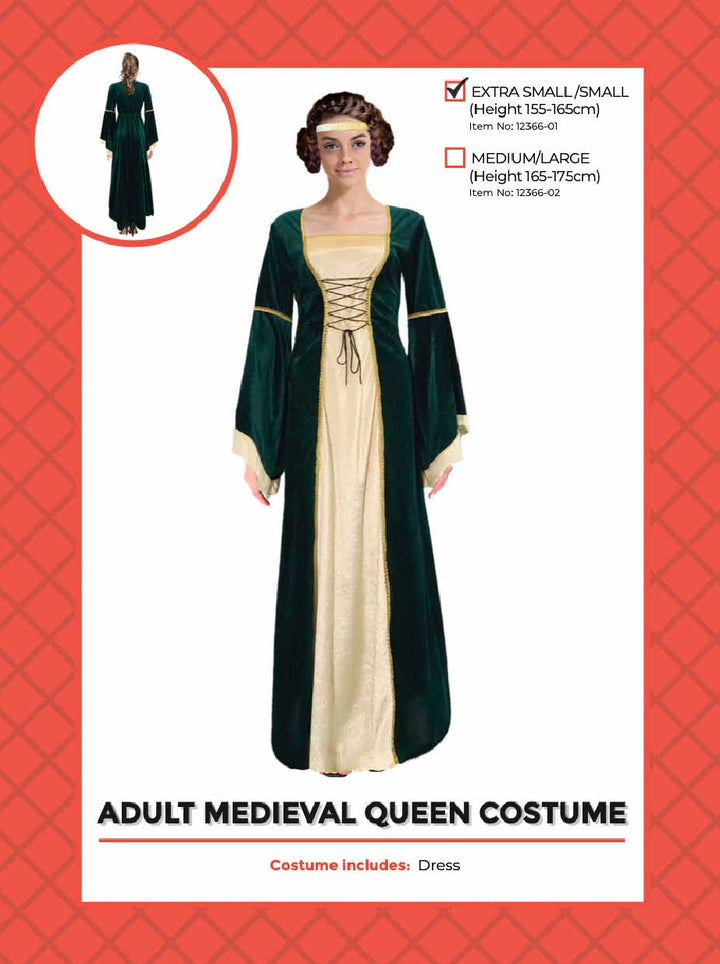 Adult Medieval Queen Costume