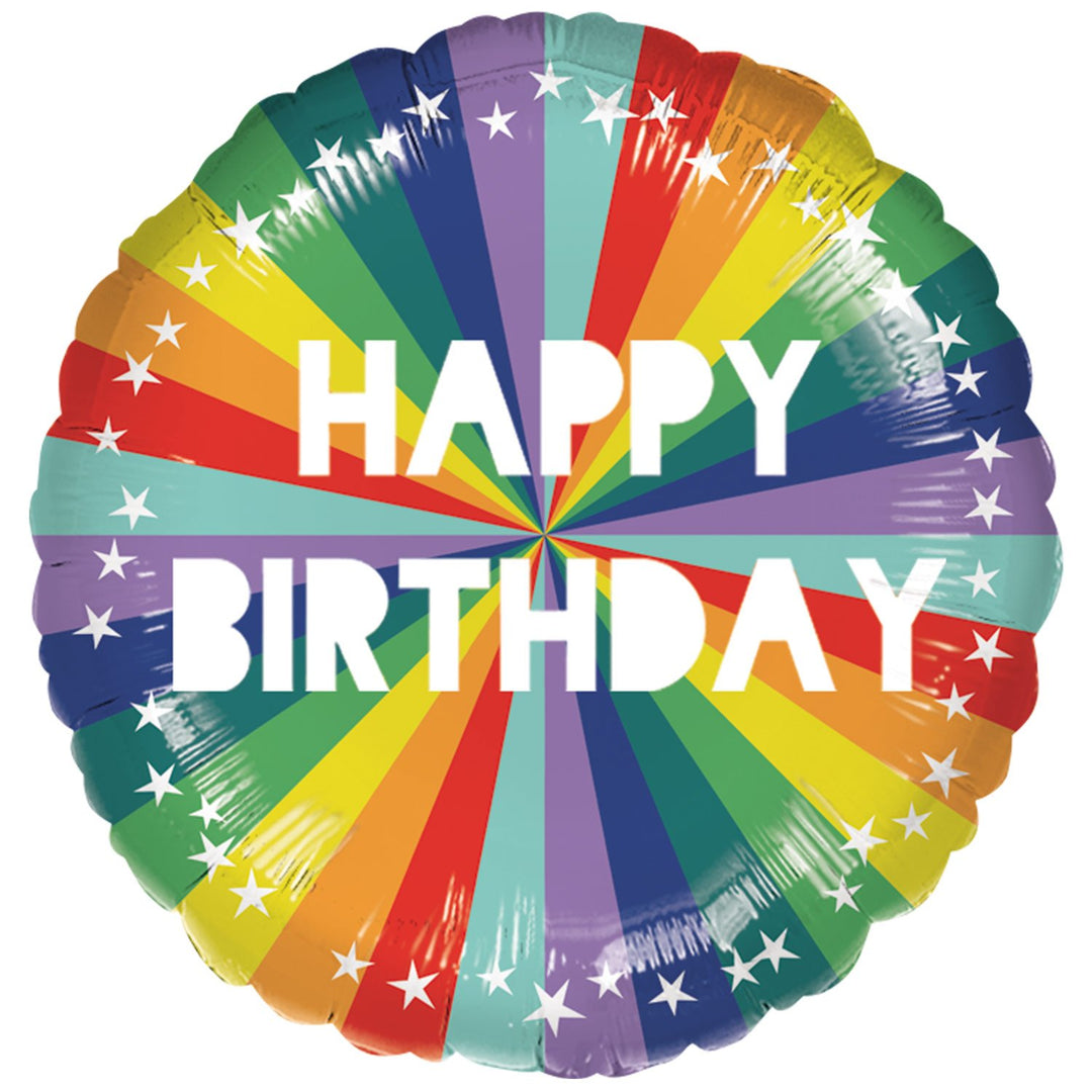 Happy Birthday Rainbow Foil Balloon