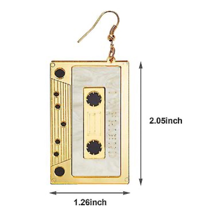 1980's Retro Cassette Tape Earrings