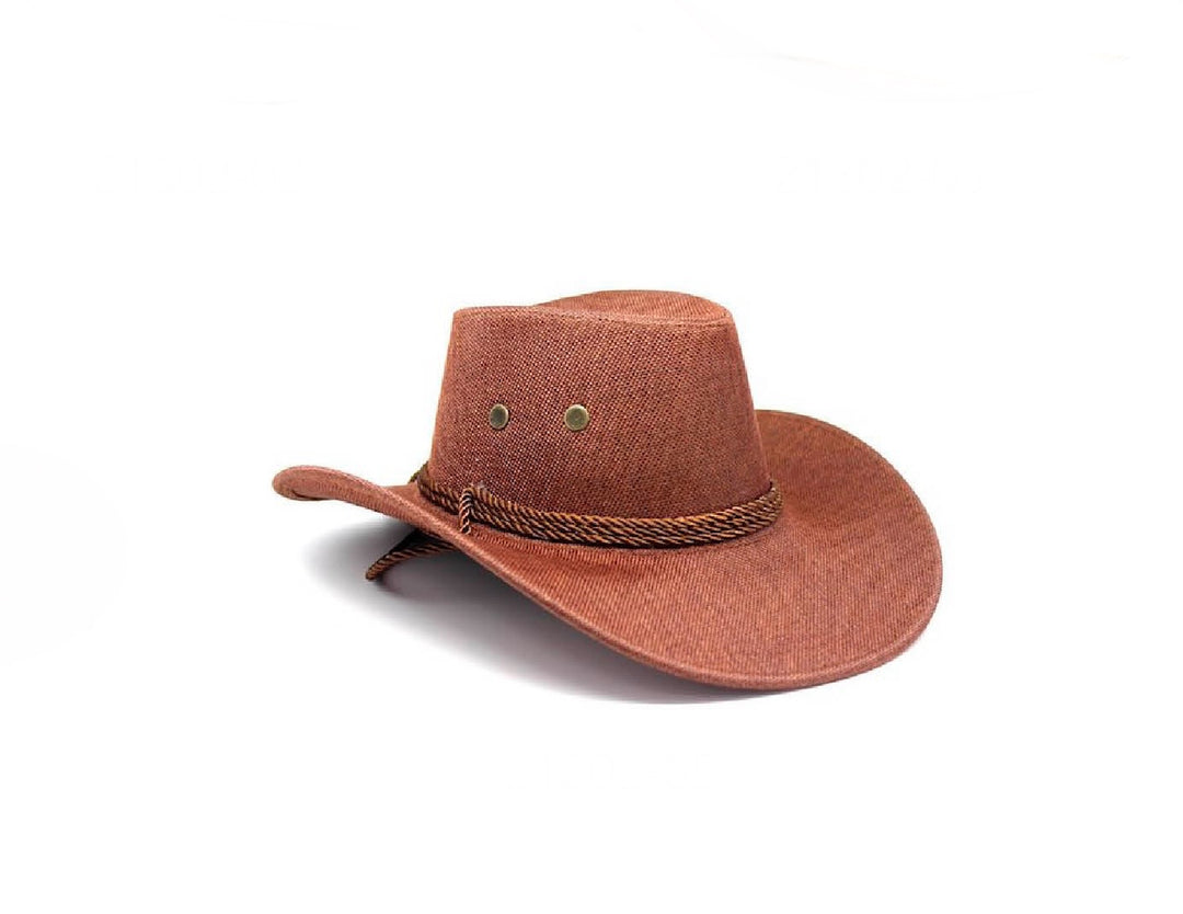 Hemp Material Brown Cowboy Hat