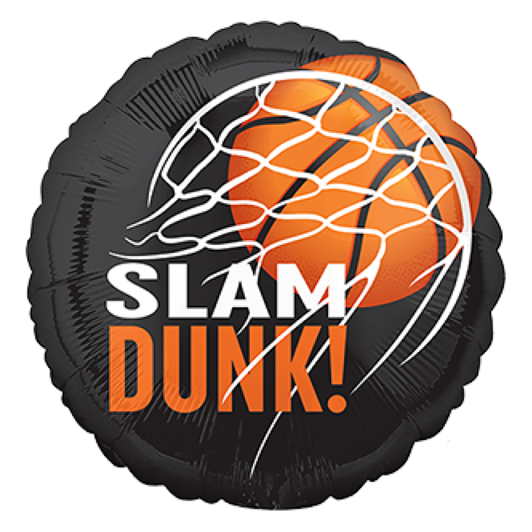 Nothin' but Net Slam Dunk Basketball Foil Balloon