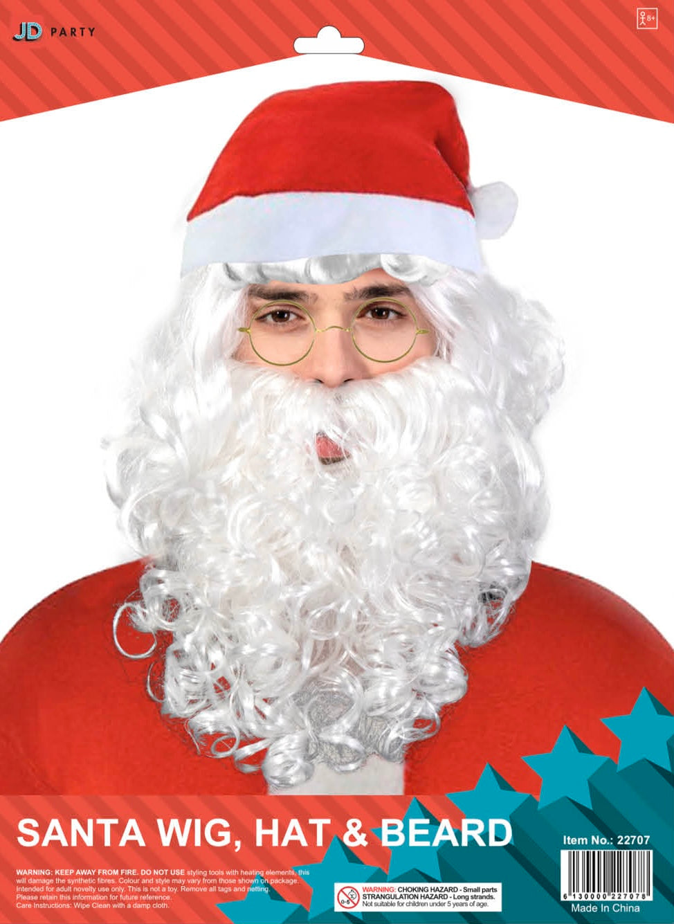 Deluxe Santa Wig, Beard and Hat