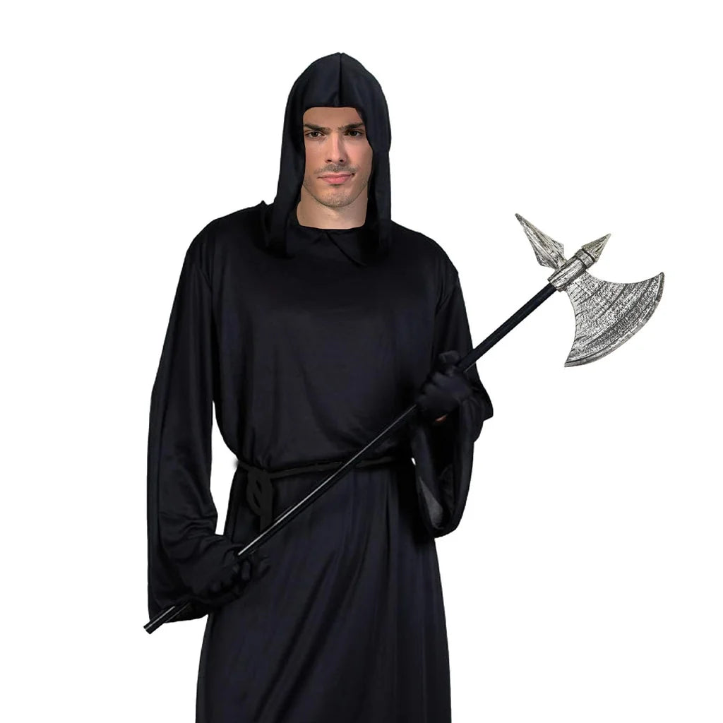 Adult Black Hooded Robe Cape