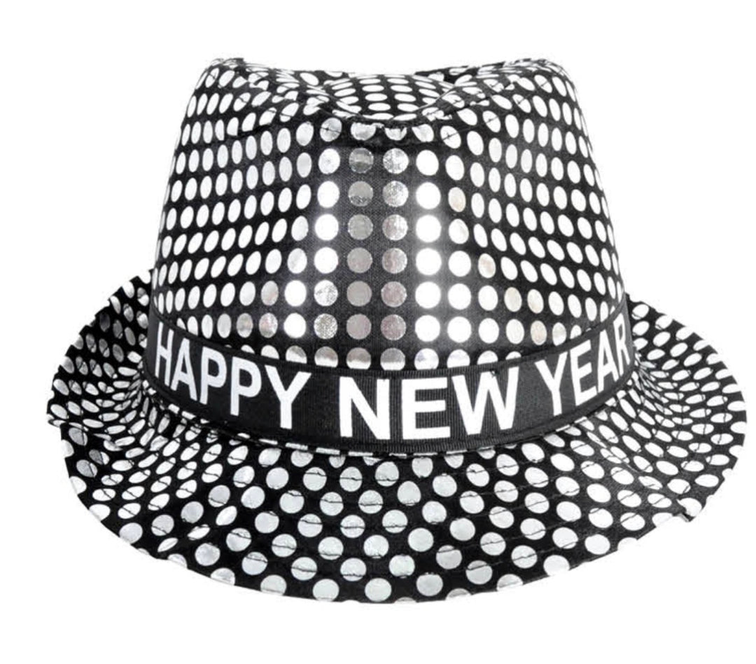 Happy New Year Trilby Material Hat