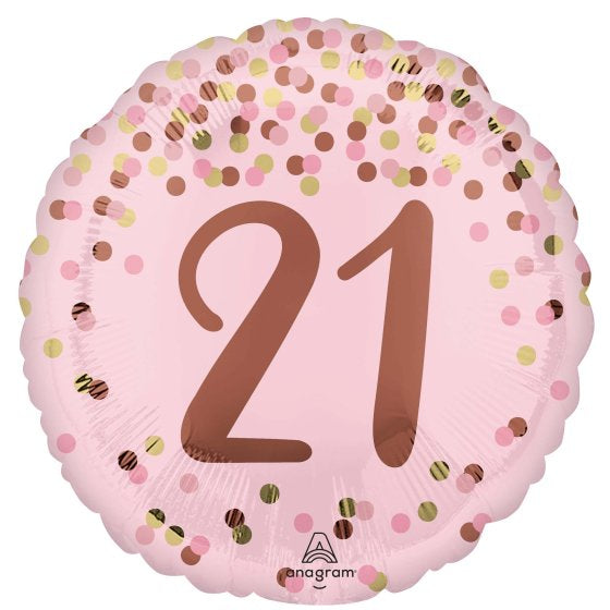 21st Pretty Pink Foil Balloon