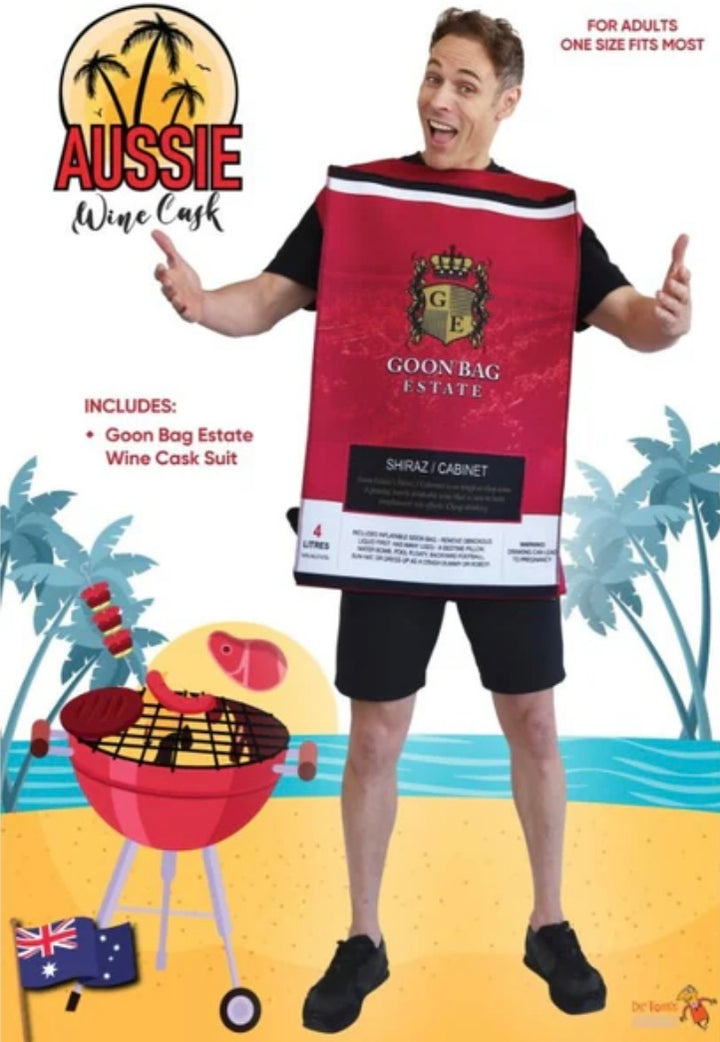 Wine Aussie Cask Box Costume