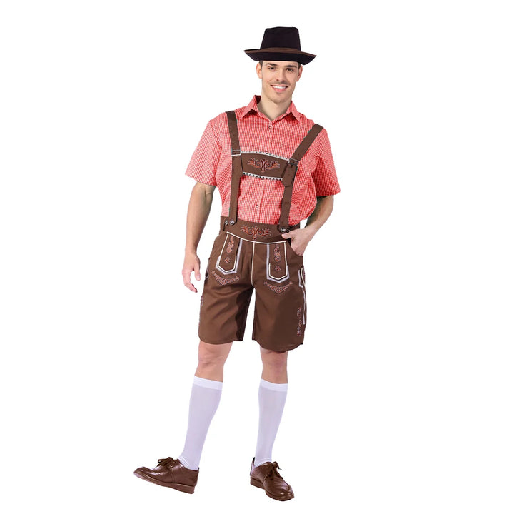 Adult Beer Man Costume (Red Check)