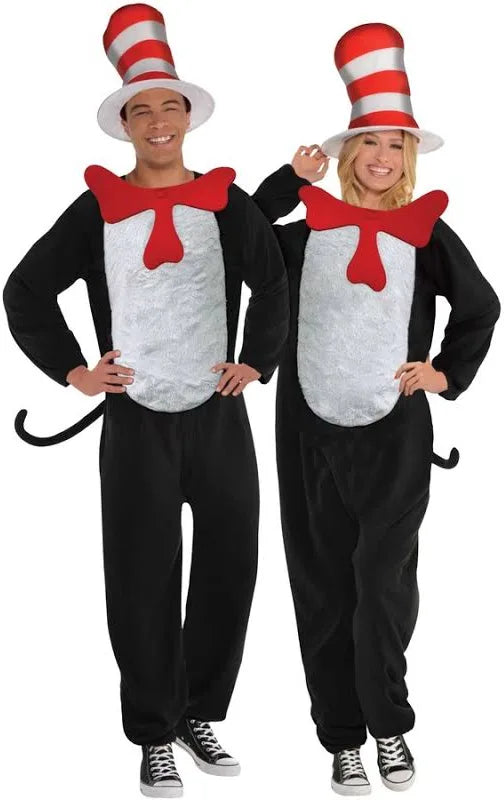 Dr. Seuss The Cat in the Hat Jumpsuit Adult Costume