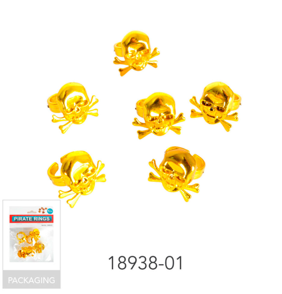 Pirate Skull Ring Set
