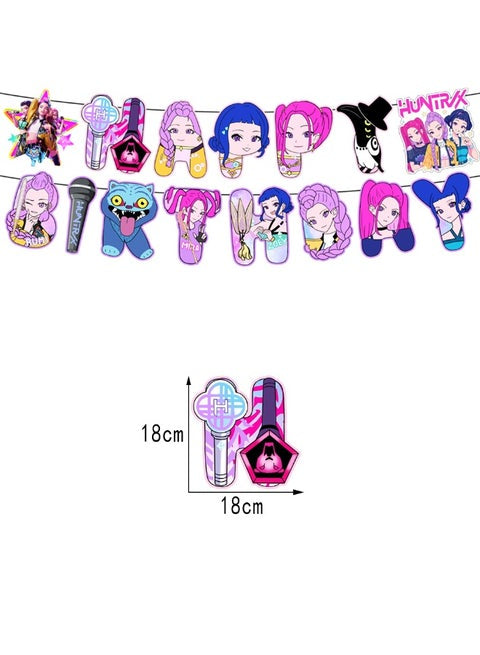 K Pop Demon Hunter Balloon/ Banner/ Cupcake/ Cake / Party kit