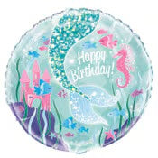 Mermaid Happy Birthday Balloon