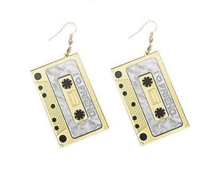 1980's Retro Cassette Tape Earrings