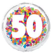 Colourful Birthday 50th Balloon