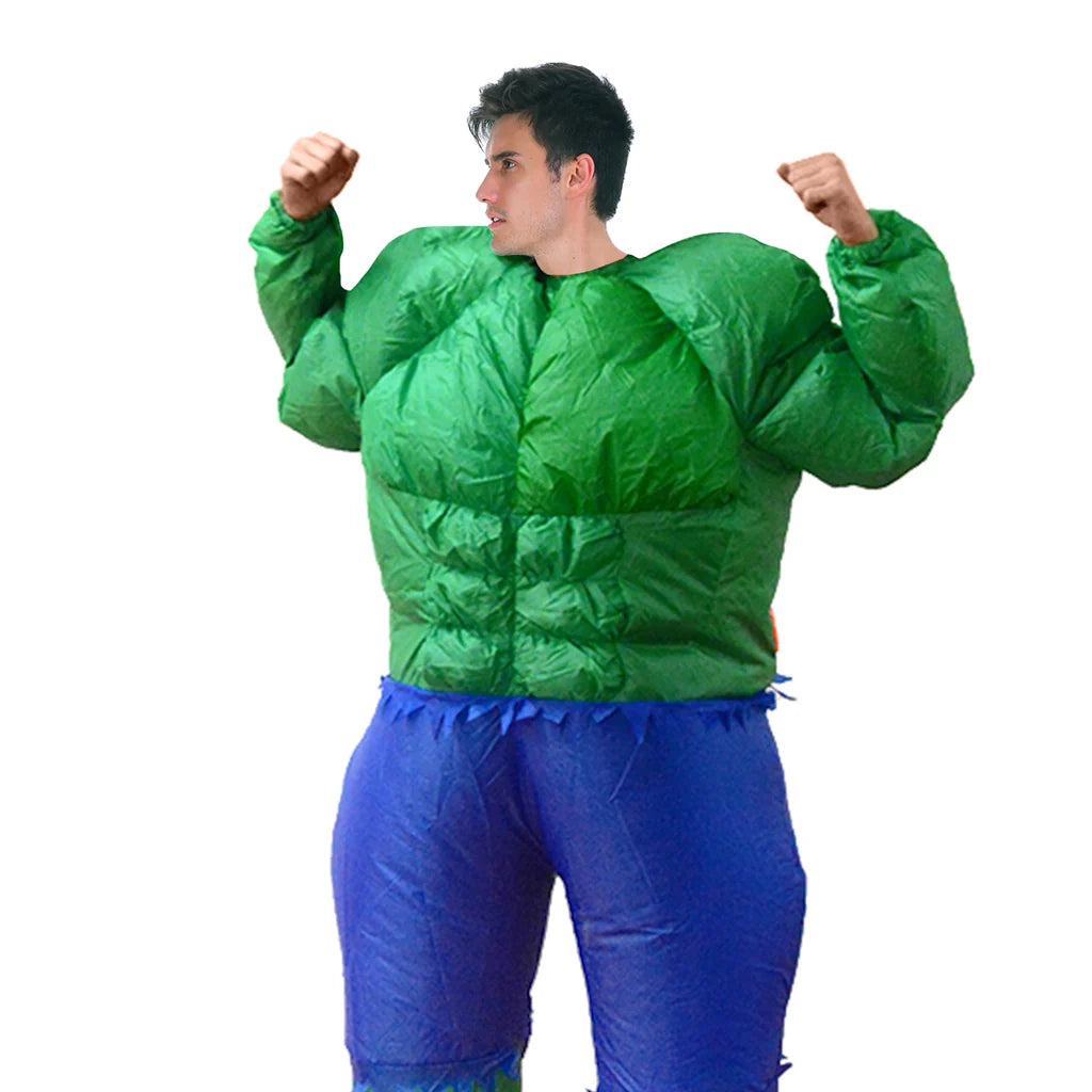 Inflatable Green Muscle Man Costume