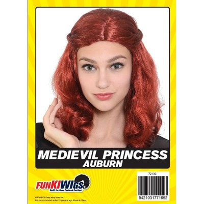 Medieval Auburn Princess Wig