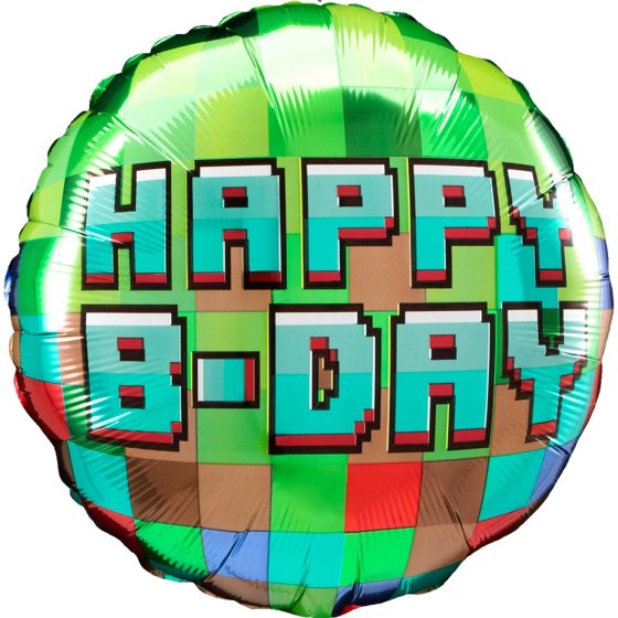 Pixel Party Happy Birthday Balloon