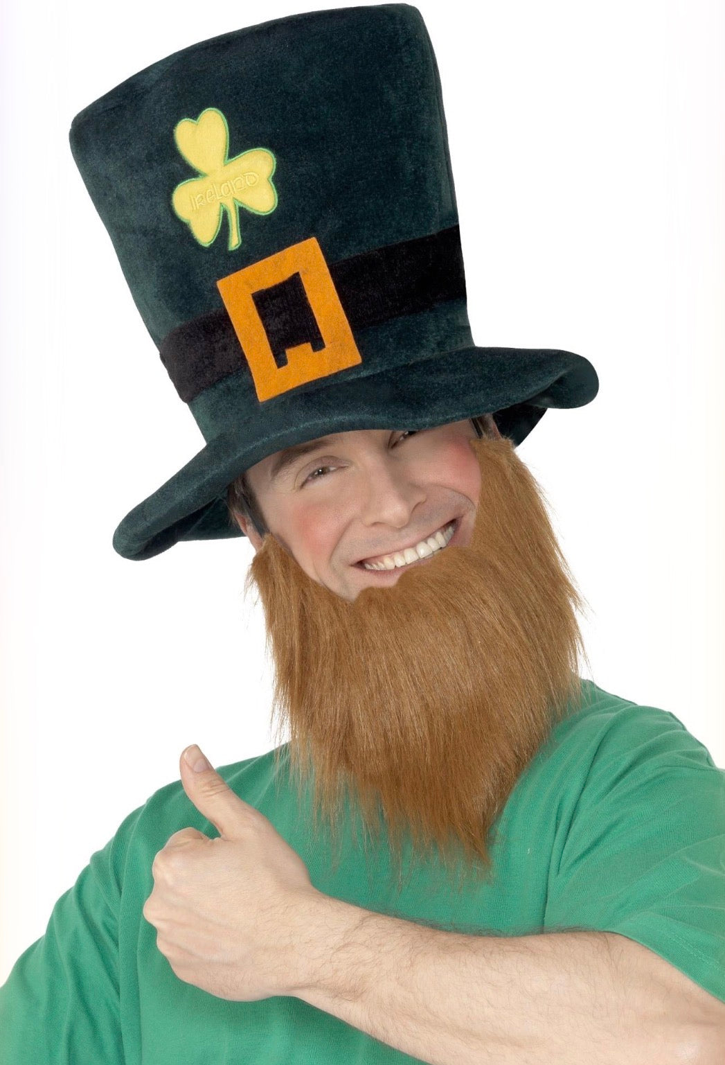 St Patrick Day Hat with Brown Beard