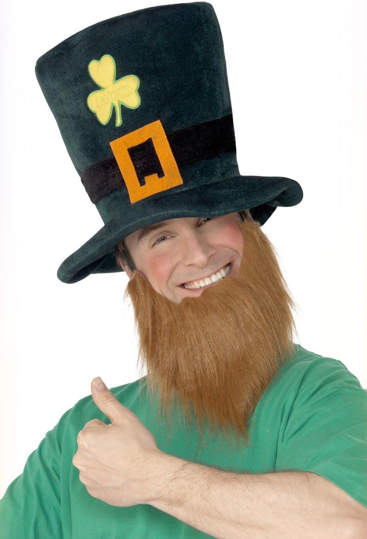 St Patrick Day Hat with Brown Beard