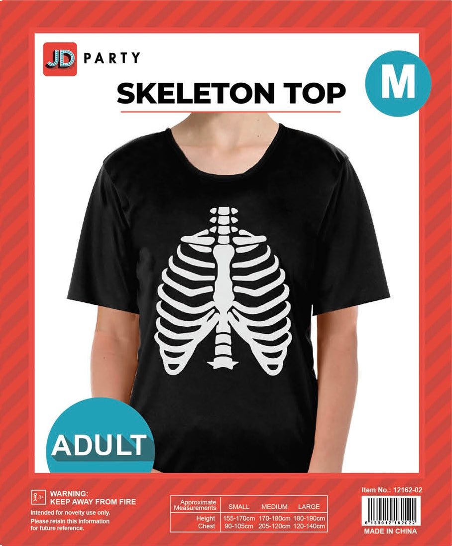 Adult Halloween Skeleton Top